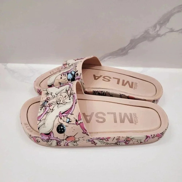 Mini Melissa Girls Unicorn Pool Slide Sand… - Picture 4 of 11